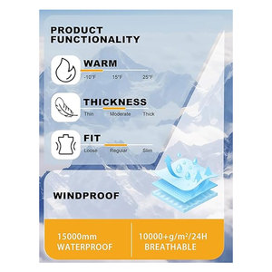 Ensemble veste et pantalon de ski pour femme, combinaison de snowboard à capuche, imperméable et coupe-vent, manteau d'hiver pour le ski - Product Image 6