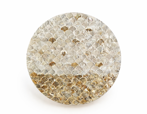 Manteles Individuales Redondos de Conchas Naturales Hechos a Mano, Estilo Bohemio Vintage de Lujo, 30 cm, para Café y Comedor - Product Image 1