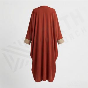 Nouvel ensemble Abaya et Hijab en tissu haut de gamme, robe de l'Aïd à manches chauve-souris longues, couleur personnalisable, mode modeste, qualité supérieure - Product Image 2