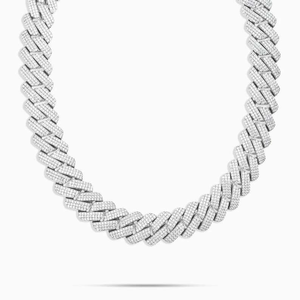 Luxury Moissanite Cuban Link <b>Chain</b> Necklace 925 Silver Full Pave <b>Iced</b> <b>Out</b> Statement Hip Hop Jewelry Gift For Men Women - Product Image 5