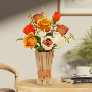 Bloques de Construcción de Ramo de Rosas, 868 Piezas, Flor Eterna en Jarrón, Ladrillos Decorativos para el Hogar, Regalo Romántico para Niñas en San Valentín, Juguetes DIY para Niños - Product Image 3