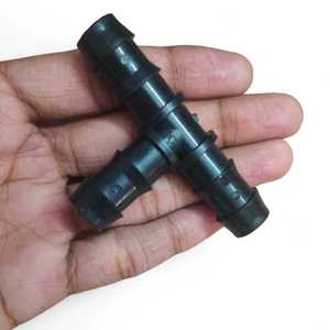 Raccord de tuyauterie à barbillons noir en PVC 16 mm pour irrigation goutte à goutte, pour ferme, serre, jardin, pelouse, maison, agriculture, arrosage - Product Image 1