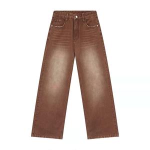 Hamio กางเกงสตรีทผ้าฝ้ายผู้ชาย, กางเกงยีนส์ทรงตรงสไตล์โกธิควินเทจ - Product Image 2