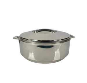 Casserole en acier inoxydable sculpté, isolée, antiadhésive, écologique, chauffe-plats, poignées dorées, couvercle décoratif, 33 cm - Product Image 2