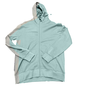 Veste polaire à capuche pour homme, couleur unie, fermeture éclair, style décontracté, pour l'automne, manches classiques, mélange de polyester et de coton - Product Image 3