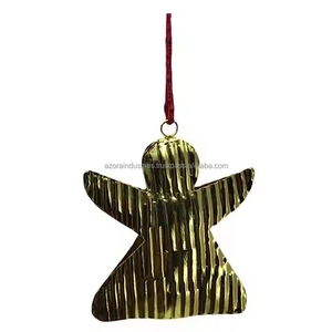 Décoration suspendue en métal Sculpture Ornements Décoration de Noël personnalisée Fournitures Forme du Père Noël - Product Image 1