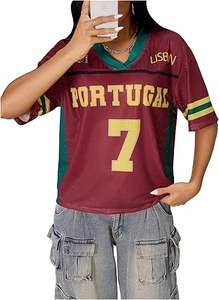 T-shirt ample en maille imprimé personnalisé pour homme, style streetwear, football, soccer, basketball, baseball, pour femme - Product Image 5