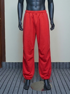 Joggers décontractés pour hommes en Spandex/Nylon légers, coupe ample, respirants, séchage rapide, délavage acide, plissés à l'avant, avec cordon de serrage et bas resserrés - Product Image 2