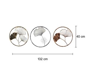 Arte de Pared con Diseño de Hojas Metálicas Hechas a Mano, Ideal para Decoración de Dormitorios, Salas de Estar y Oficinas - Product Image 2