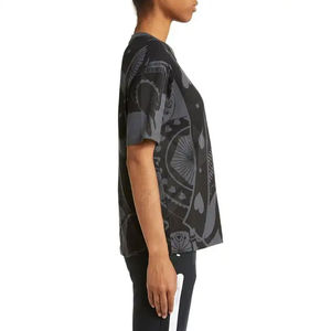 T-shirt décontracté d'été pour femme de haute qualité, logo personnalisé imprimé, impression par sublimation intégrale, tricoté en gros, respirant et écologique - Product Image 5