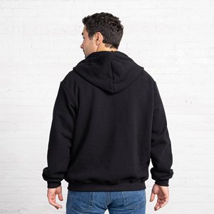 Sudadera con Capucha y Cremallera de Moda Urbana, Corte Regular, Estilo Vintage, Esencial para el Día a Día, de Forro Polar, Poliéster/Algodón, para Hombre - Product Image 4
