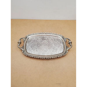 Bandeja de comedor, bandeja decorativa antigua, bandeja elegante, bandeja real, bandeja decorativa vintage, bandeja decorativa plateada, bandeja de servir de metal - Product Image 6
