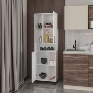 Mobili da Cucina Bianchi con Spazi Aperti e Design Dispensa a 2 Ante - Product Image 2