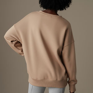 Sudadera con Capucha Oversize para Mujer, 100% Algodón, Color Sólido, Estilo Urbano, Transpirable, Cálida para Invierno, Lavado Ácido, Nueva Colección 2026 - Product Image 2
