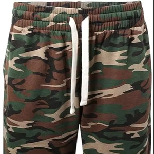 Shorts décontractés pour hommes en velours côtelé polyester/coton respirant avec fermeture éclair - Product Image 1