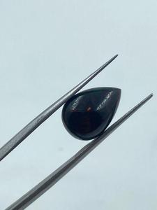 Opale de feu naturelle noire de qualité supérieure, taille poire, pierre brute 3,82 carats 10x14,40MM pour la fabrication de bijoux - Product Image 3