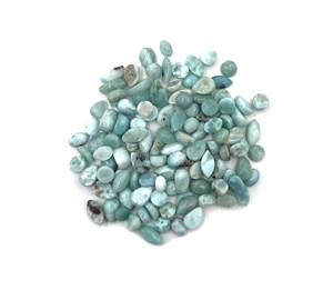 Lote de gemas sueltas de larimar natural en forma de cabujón, de 4-9 mm, para la elaboración de joyería artesanal. - Product Image 6