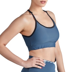 เสื้อชั้นในกีฬาโยคะแบบไร้ตะเข็บ ระบายอากาศได้ดี รองรับแรงกระแทกสูงสำหรับผู้หญิง พร้อมขนาดที่ปรับได้สำหรับผู้ใหญ่ และเสื้อโยคะพิมพ์ลายแบบรีดร้อนสำหรับผู้ใหญ่ - Product Image 1