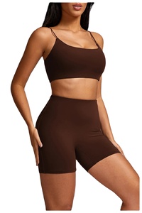 Conjunto Deportivo de Dos Piezas para Mujer, Sujetador Deportivo y Pantalones Cortos de Yoga, Ropa Deportiva Suave y Elástica - Product Image 5