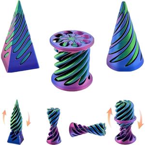 Giocattolo Antistress a Spirale Vortex 3D Stampato, Cono Infinito, 3 Confezioni di Spinner Divertenti - Product Image 1