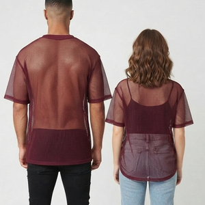 Sheer Mesh T <b>Shirt</b> <b>See</b> <b>Through</b> Sexy Lightweight Casual Top Custom Embroidery Transparent T <b>Shirts</b> Shorts Sleeve O-Neck Sheer Tee - Product Image 2