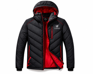 Veste d'hiver matelassée imperméable à capuche pour homme, personnalisée, pour la randonnée en plein air, veste décontractée, fabricant OEM ODM - Product Image 1