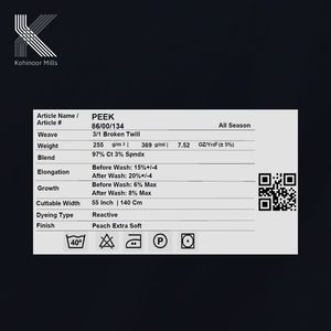 Cotton Spandex 3/1 Broken Twill Fabric 255GSM Peached <b>Stretch</b> Woven Fabric OEM ODM Bulk Supplier - Product Image 4