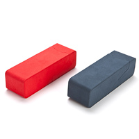 Nouvelle conception, boîte à lunettes rectangulaire multifonctionnelle en flanelle faite à la main, haut de gamme, disponible en plusieurs couleurs