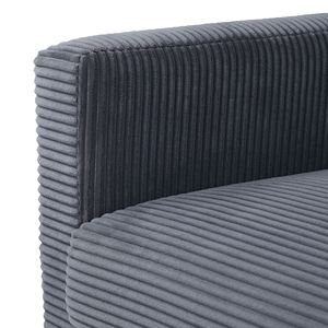 Divano Moderno a Due Posti in Velluto a Coste 2140 per Soggiorno, Camera da Letto e Ufficio in Spazi Ristretti Grigio (2140GY) - Product Image 4