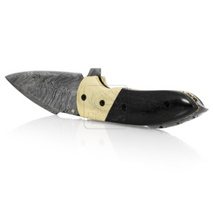 Couteau pliant artisanal en acier Damas DD-FK-625 – Meilleure vente – Survie en extérieur, chasse, camping, multi-outils de poche, bushcraft, ébène - Product Image 4