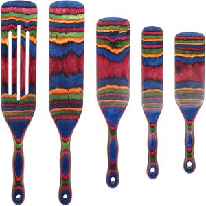 Set di Utensili da Cucina in Legno Pakkawood, Spatole e Accessori in Legno per una Cucina Efficace - Product Image 1