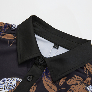 Nouveau style tendance pour hommes : T-shirt d'été à manches courtes, motif léopard, respirant, en jersey, avec logo personnalisé, OEM - Product Image 3