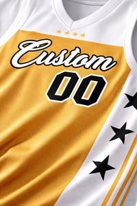 Uniformes de Baloncesto Americanos al por Mayor, Color Beige Dorado, Todos los Equipos de EE. UU., Cosidos, de Secado Rápido, Nuevo Diseño de Última Moda - Product Image 6