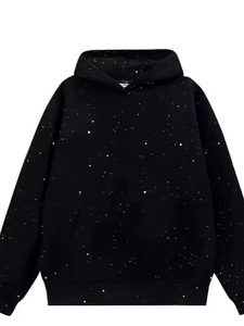 เสื้อฮู้ดไหมพรมฤดูหนาวแบบมีกระเป๋าติดเพชรเทียมสั่งทำพิเศษ ทรงโอเวอร์ไซส์ ยูนิเซ็กซ์ สไตล์หรูหรา ระบายอากาศได้ดี แนวสตรีทแวร์ - Product Image 5