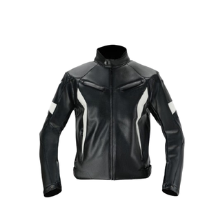 Blouson de moto pour homme en cuir véritable, respirant, coupe ajustée, couleur personnalisable, élégant, protection premium, fermeture éclair YKK - Product Image 5