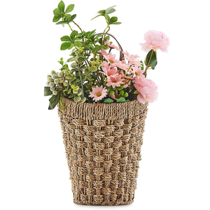 Durable Lightweight Seagrass <b>Basket</b> Natural Organizer <b>For</b> <b>Flowers</b> Door Hanging Wall Hanging <b>Basket</b> - Product Image 1