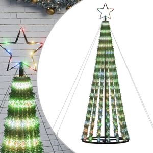 Guirlande lumineuse de Noël en forme de cône avec 275 LED colorées, 70,9 pouces - Product Image 2