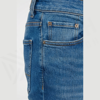 2025 şık orta bel ince düz Fit artı boyutu erkekler Denim kot katı kış sonbahar cepler tasarım pantolon toptan