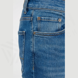 2025 elegante cintura media Slim Straight Fit Plus Size Men Denim Jeans sólido invierno otoño bolsillos diseño pantalones al por mayor - Product Image 6