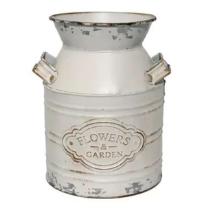 Set Of 3 Vintage Rustic Metal Galvanized <b>Tin</b> Milk Can Latest French Flower Vase for Home Decoration Metal <b>Bucket</b> - Product Image 3