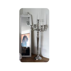 Candelabro decorativo de metal con acabado pulido para decoración de iluminación en el hogar, bodas y festivales. - Product Image 1