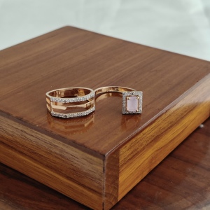 แหวนเพชรทองคำขาว 18K รุ่น Namivaa ดีไซน์ Infinity สำหรับผู้หญิง สไตล์มินิมอล ประดับเพชรแบบ Pave สวยงามหรูหรา เหมาะสำหรับใส่ทุกวัน เป็นของขวัญ  ผิวขัดเงาอย่างดี - Product Image 2