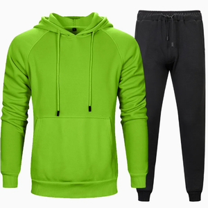 Conjunto de Dos Piezas al Por Mayor: Sudadera con Capucha y Pantalones Deportivos 100% Algodón, Diseño Sólido con Logotipo Personalizado - Product Image 5
