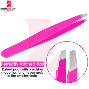 Pinzas para Cejas de Color Rosa, Resistentes al Óxido, Duraderas y de Larga Duración, con un Rendimiento Suave para la Depilación - Product Image 3