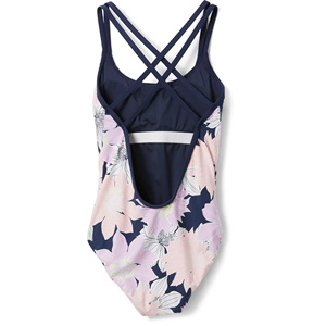 Traje de Baño de Una Pieza para Mujer, Cintura Alta, Estampado Floral, Cuello Cruzado, Ribete en Contraste, Secado Rápido, Spandex, Poliéster, Corte Regular - Product Image 2