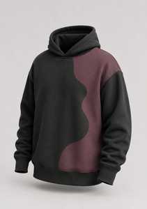 เสื้อฮู้ดโอเวอร์ไซส์ผู้ชาย แบบมีสีตัดกัน ผ้าฟลีซถัก สำหรับใส่ลำลองในฤดูใบไม้ร่วง - Product Image 5