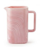 Carafe isotherme en résine aspect marbre rose, coque en PP, 1 L, pour café et thé, design européen, cadeau d'affaires