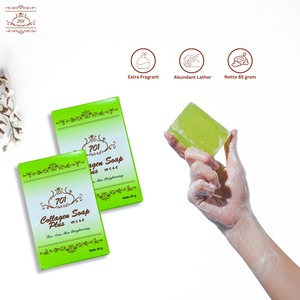 701 สบู่คอลลาเจนใส (สีเขียว) 85 กรัม กลีเซอรีน สำหรับผู้หญิงทุกสภาพผิว บำรุงผิวกระจ่างใสเปล่งประกาย - Product Image 4