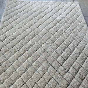 Hand Knotted Wool White Area Rug Soft Plush Modern Moroccan Style Pet Friendly Extra Thick Floor Rug Living Room Bedroom Home - Product Image 1