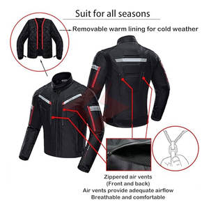 Chaqueta de Motociclista, Impermeable, Cortavientos, Protección Completa para el Cuerpo, con Armadura, para Repartidores - Product Image 6